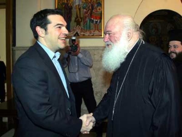 Τσίπρας: Η πρώτη επίσκεψη στον Αρχιεπίσκοπο
