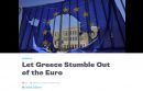 Bloomberg: Η Ελλάδα μπήκε στο ευρώ εξαπατώντας- Ας φύγει