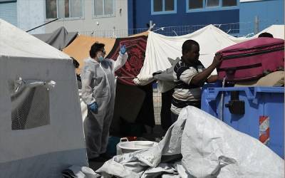 Λέσβος: Σχεδόν 9.000 πρόσφυγες στο νέο καταυλισμό-213 θετικά κρούσματα