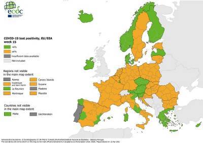 ECDC: «Πράσινη» ξανά η Ελλάδα στον δείκτη θετικότητας