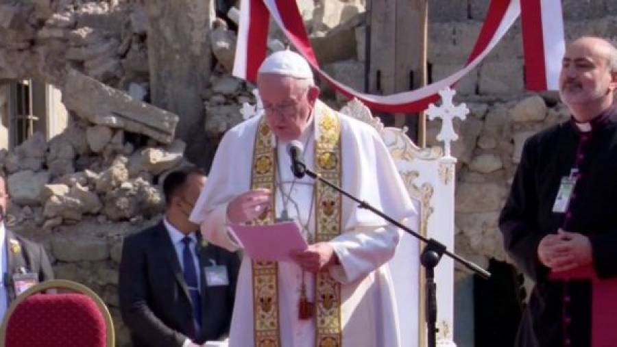 Ιστορική επίσκεψη του Πάπα στην κατεστραμμένη από τους τζιχαντιστές Μοσούλη