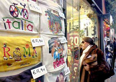 Ιταλία: Μειώθηκαν 0,4% οι πωλήσεις λιανικής τον Νοέμβριο