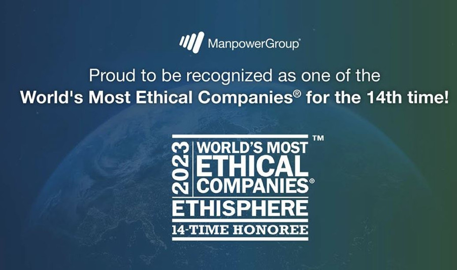 ManpowerGroup: Aναγνωρίστηκε ως μία από τις ηθικότερες εταιρείες στον κόσμο