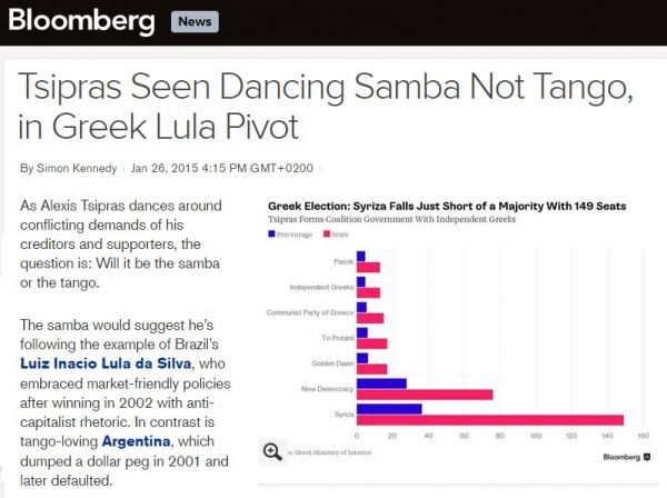 Bloomberg για Τσίπρα: Θα χορέψει τάνγκο ή σάμπα;