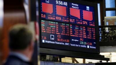 Καταιγισμός πωλήσεων στην Wall Street-«Βουτιά» 6,9% για τον Dow Jones