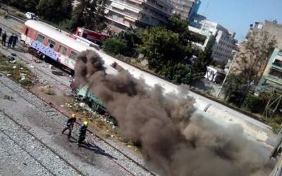 Φωτιά κατασβέστηκε σε βαγόνι του ΟΣΕ στη Θεσσαλονίκη