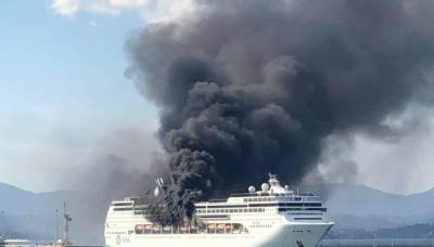 Κέρκυρα: Υπό έλεγχο η πυρκαγιά στο κρουαζιερόπλοιο-Αναζητούνται τα αίτια