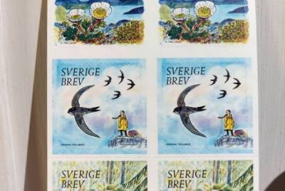 Η Γκρέτα Τούνμπεργκ σε γραμματόσημο στα σουηδικά ταχυδρομεία