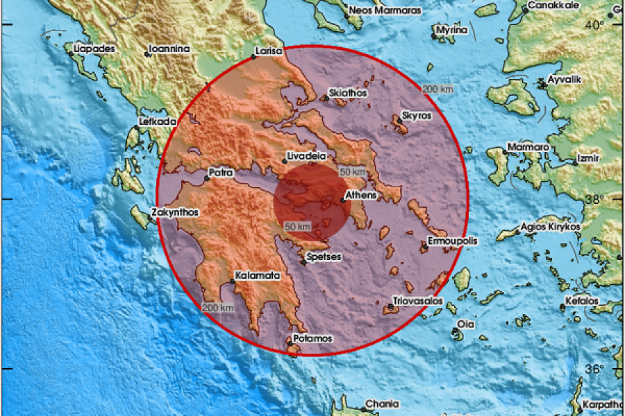 Σεισμός 3,9 Ρίχτερ στον Κορινθιακό Κόλπο, κοντά στο Ξυλόκαστρο