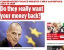 Βαρουφάκης στη Bild: Γερμανέ φορολογούμενε, θες πίσω τα λεφτά σου;