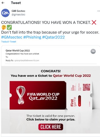 FIFA fake lottery win Twitter