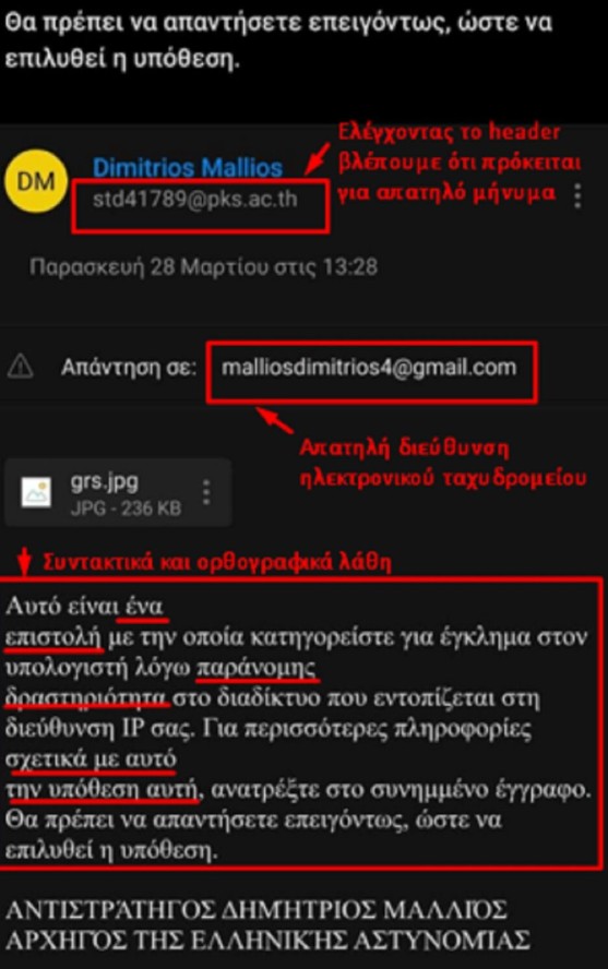 email απάτη