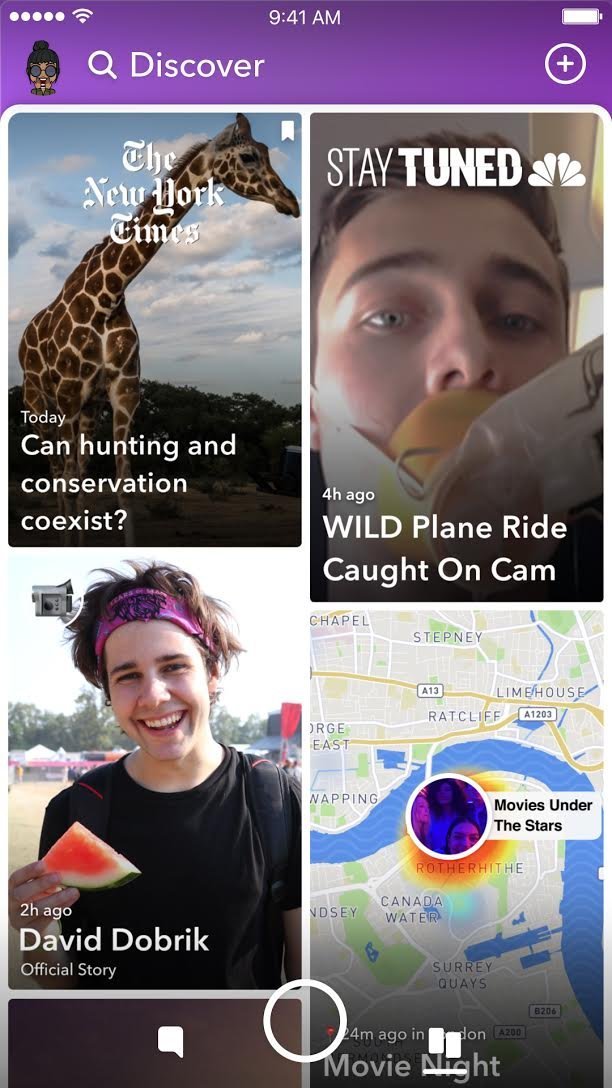 discover page