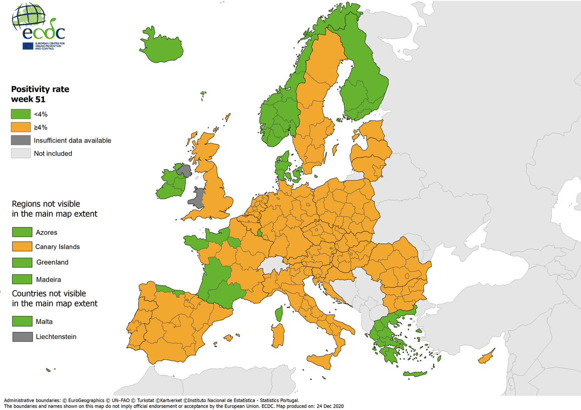 w51 COVID19 EU EEA UK National Positivity Rate