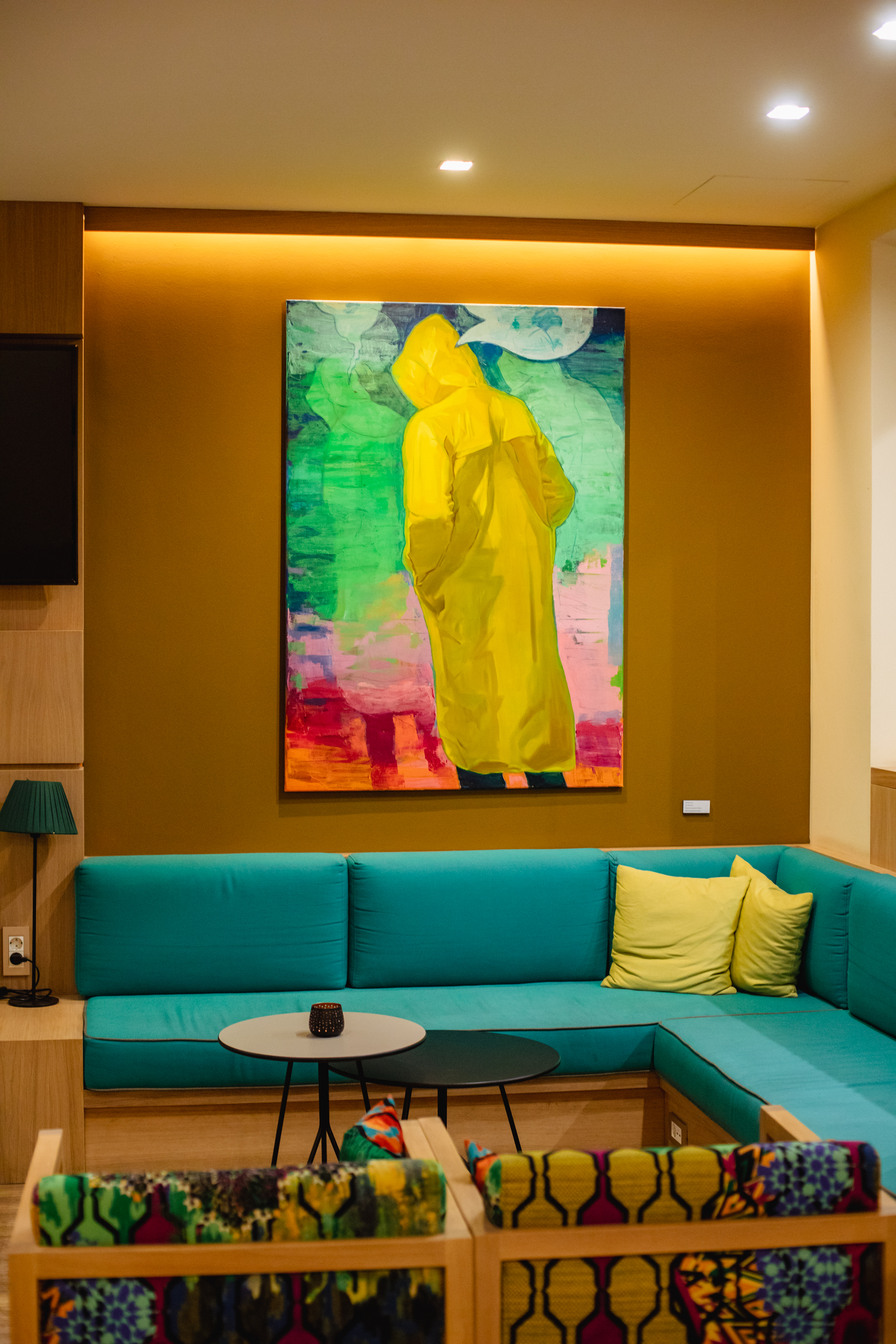 Michalis Kiousis The Yellow CoatAlma Contemporary Art Gallery Brown Kubic