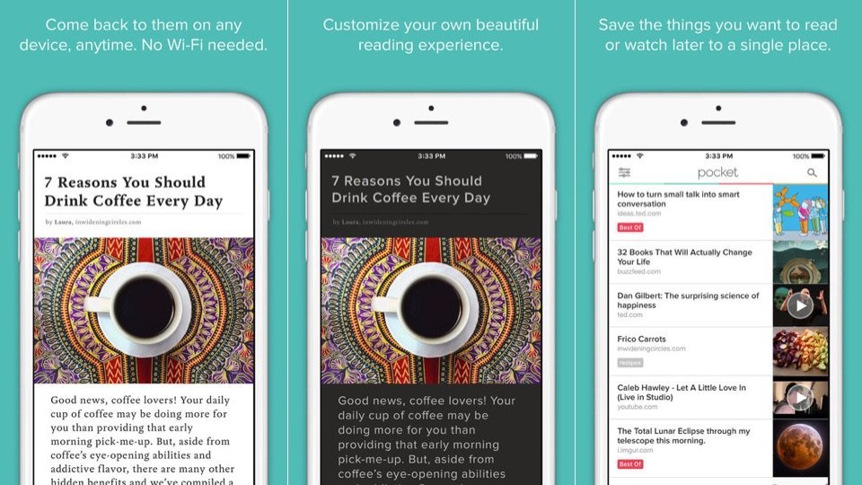 pocket lets you save web content to read or watch later even when youre offline 1