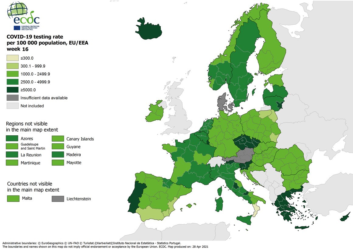 2021w16 COVID19 EU EEA National Testing Rate