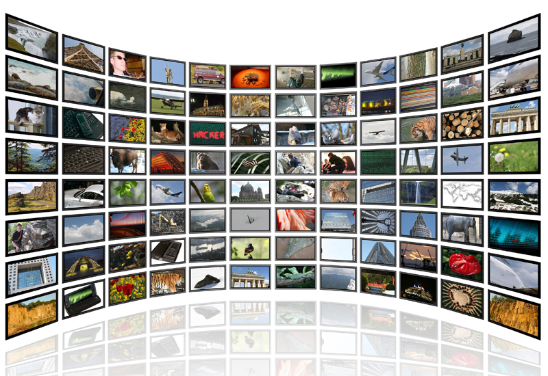 TV SCREENS WHITE BACKGROUND