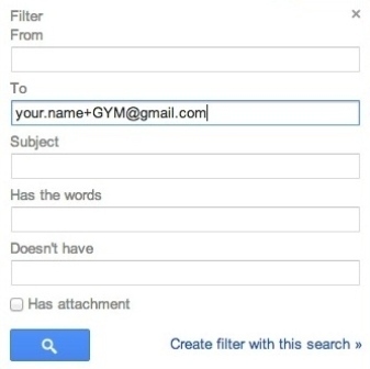 add plus signs to filter unwanted email
