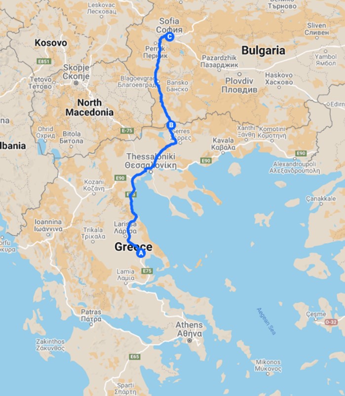 5G SEAGUL GR BG Cross Border Corridor Map 1