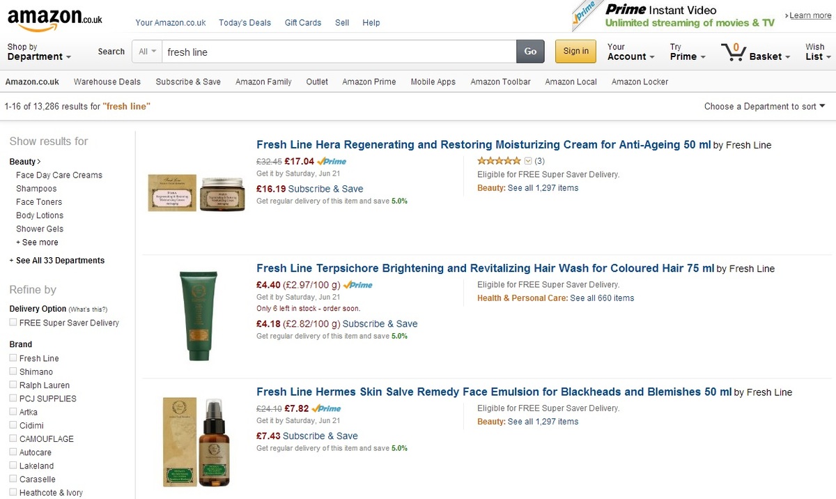 amazon freshline
