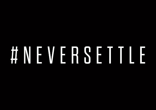 NEVER SETTLE logo