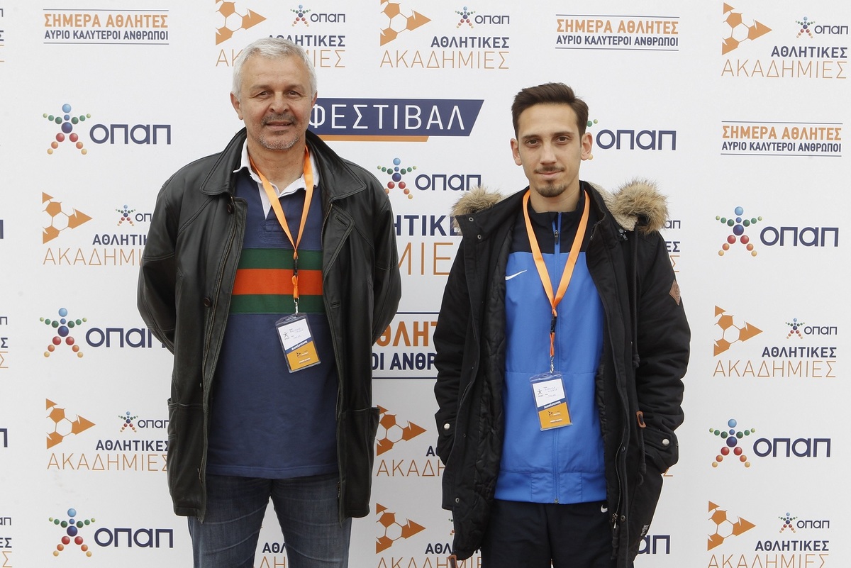 Γιάννης Αλεξούλης παλαίμαχος ποδοσφαιριστής της ΑΕΛ Κώστας Μουράτης αθλητής στίβου