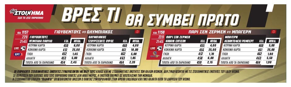 ΒΡΕΣ ΤΙ ΘΑ ΣΥΜΒΕΙ ΠΡΩΤΟ