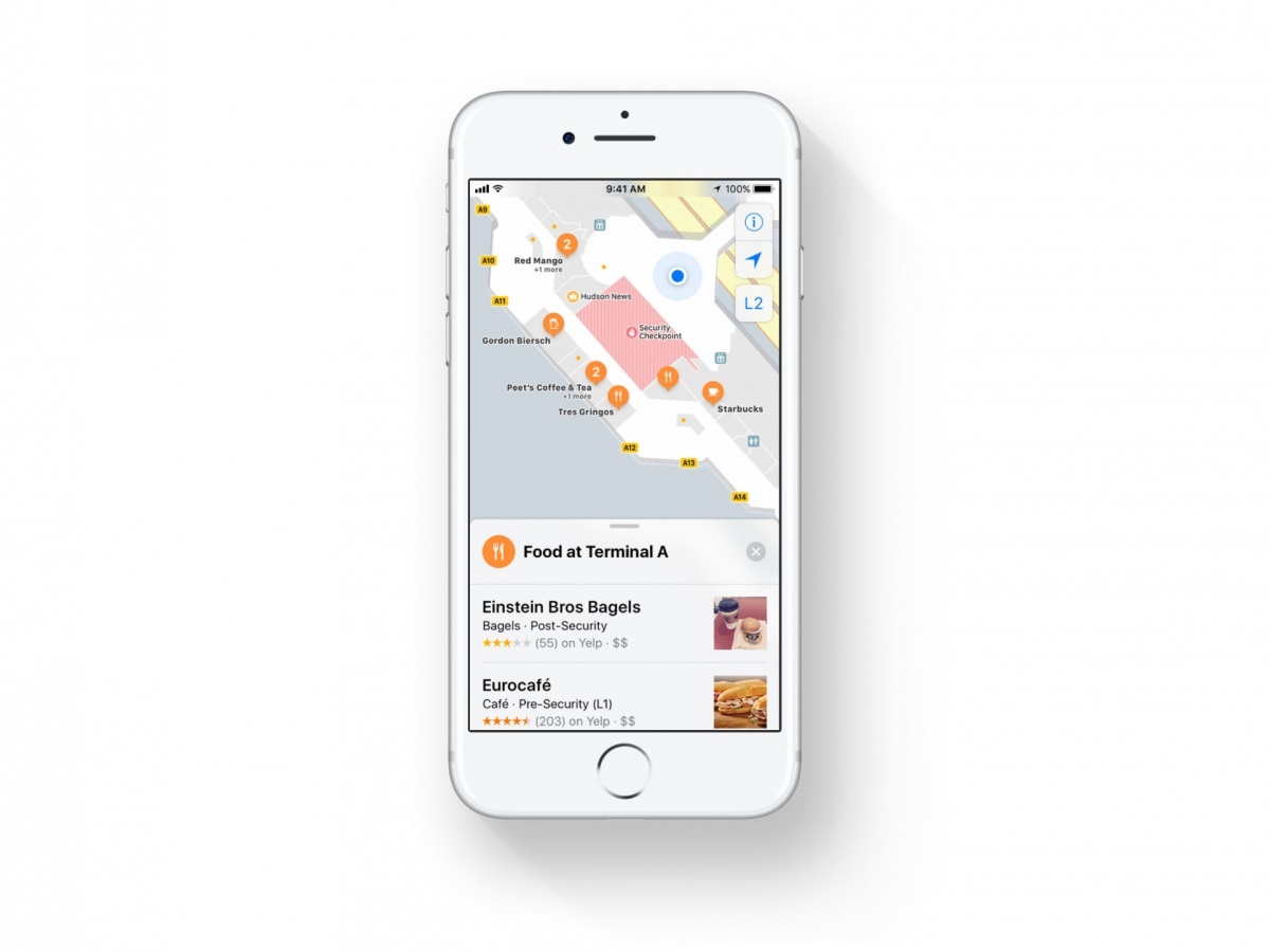10 apple maps is much better indoors and out