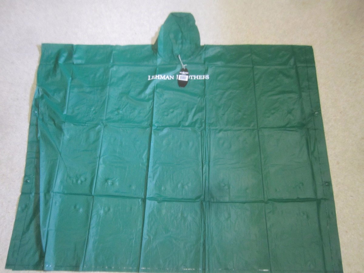 lehman brothers adult hooded vinyl rail poncho
