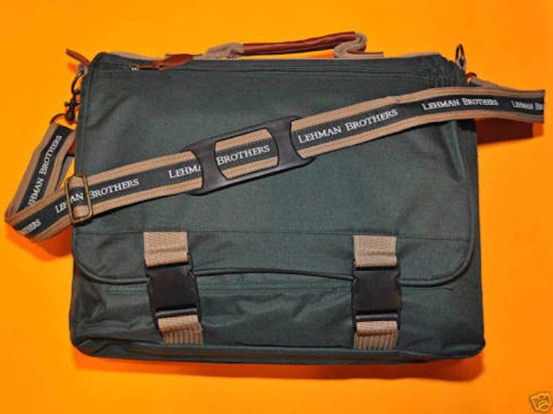 lehman brothers canvas briefcase