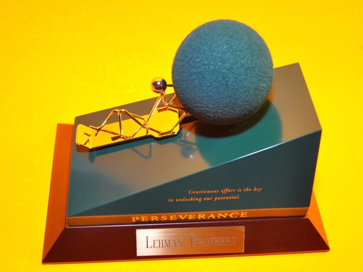 lehman brothers perseverance paperweight
