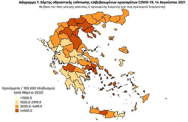 Διασπορά κρουσμάτων: 909 στην Αττική-392 στην Κρήτη-248 στη Θεσσαλονίκη