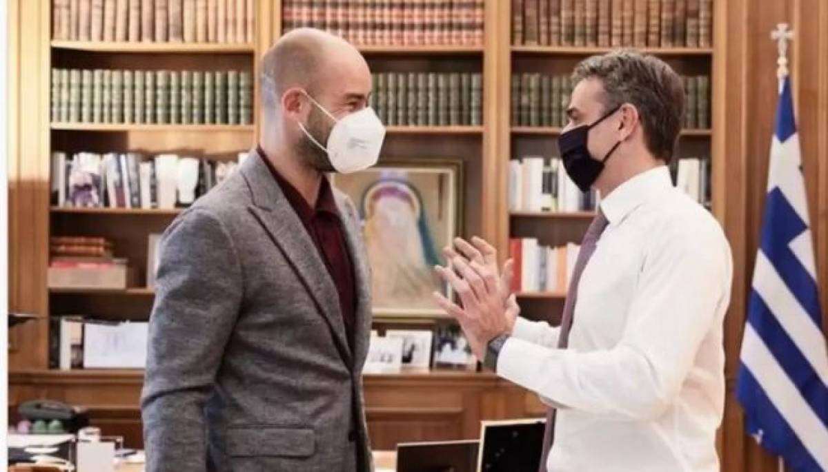 O Μητσοτάκης συναντήθηκε με τον Σπανούλη στο Μαξίμου