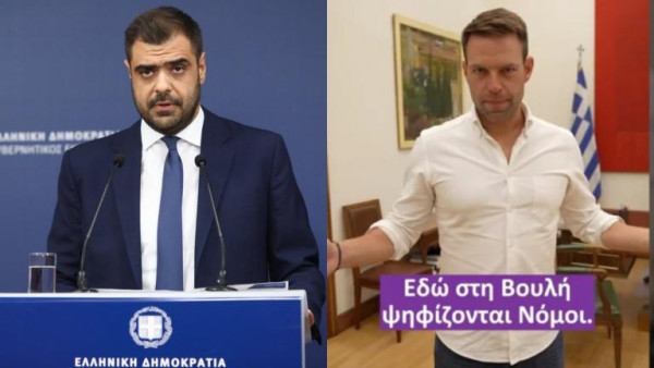«Γαϊτανάκι» δηλώσεων Μαρινάκη- Κασσελάκη με... φόντο τη Βουλή