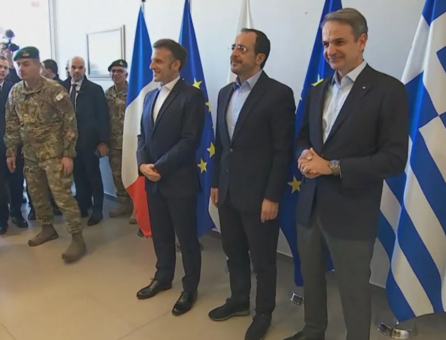 Μητσοτάκης - Μακρόν στην Πάφο: Ξεκίνησε η τριμερής συνάντηση για ασφάλεια και σταθερότητα στην περιοχή