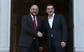 Τσίπρας σε Σουλτς: Δεχόμαστε το προσφυγικό, δεν υποχωρούμε στους πλειστηριασμούς