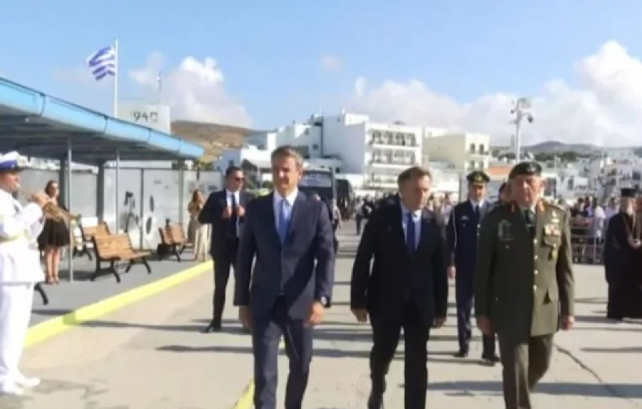 Στην Τήνο ο Κυριάκος Μητσοτάκης- Στην τορπιλάκατο Μυκόνιος