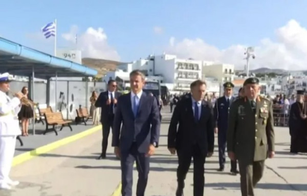 Στην Τήνο ο Κυριάκος Μητσοτάκης- Στην τορπιλάκατο Μυκόνιος