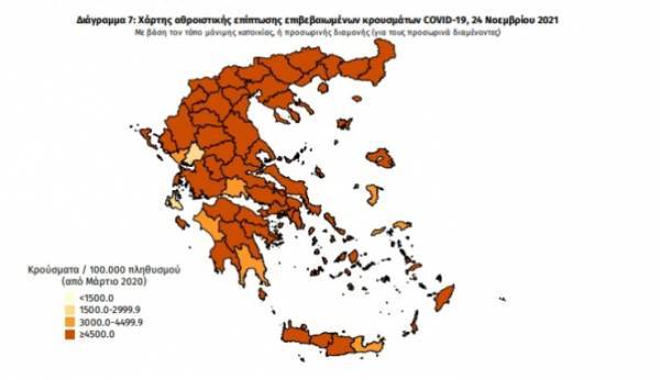 Διασπορά κρουσμάτων: 1.826 στην Αττική, 1.200 στη Θεσσαλονίκη