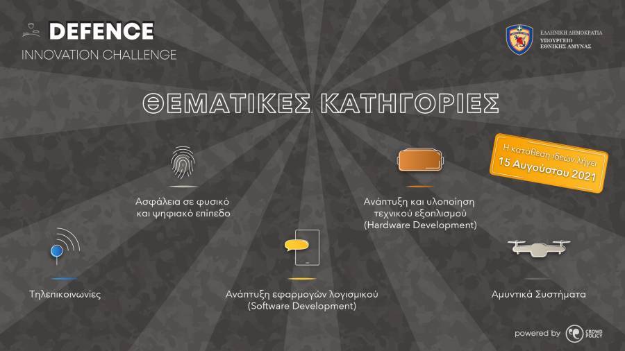 Defence Innovation Challenge:Δήλωσε συμμετοχή στον διαγωνισμό του Υπουργείου Εθνικής Άμυνας