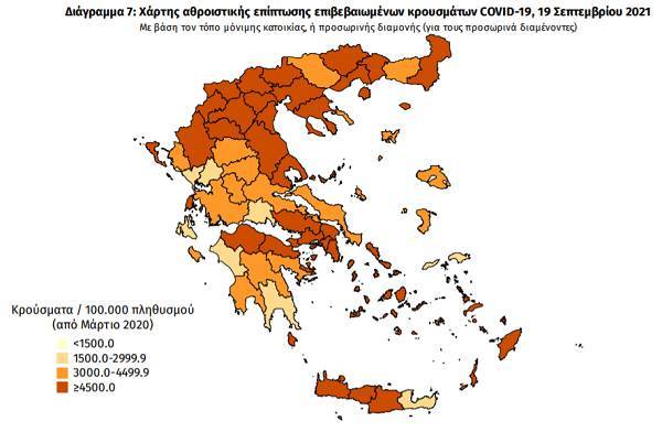 Διασπορά κρουσμάτων: 230 στην Αττική και 226 στη Θεσσαλονίκη