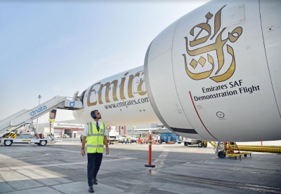 Emirates: Δοκιμαστική πτήση-ορόσημο με 100% Βιώσιμο Αεροπορικό Καύσιμο (SAF)