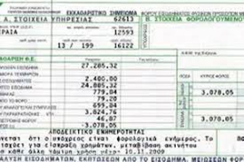 550 ευρώ ο μέσος φόρος για τα εκκαθαριστικά του 2017