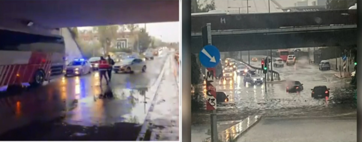 Κακοκαιρία: Προβλήματα στην Αττική- Εγκλωβισμένα οχήματα στο Μαρούσι