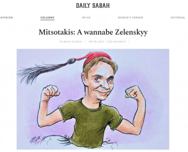 Νέα πρόκληση από τη Sabah: Χαρακτηρίζει τον Μητσοτάκη «επίδοξο Ζελένσκι»