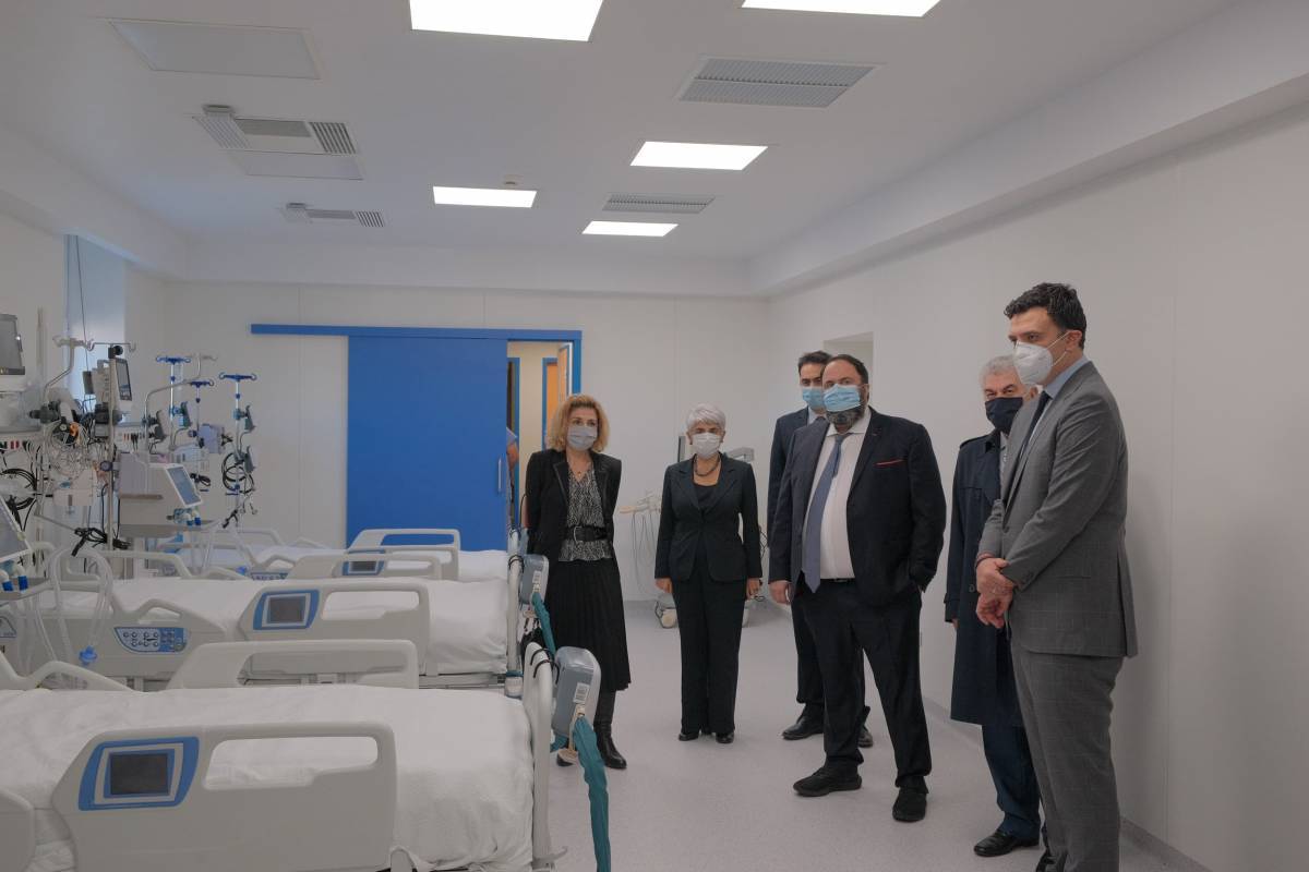 Εγκαίνια κλινών ΜΕΘ στο Νοσοκομείο Νίκαιας-Δωρεά Μαρινάκη, Φράγκου και ΙΟΝ