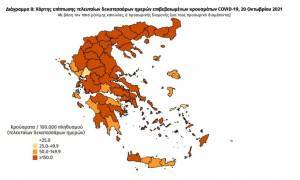 Κορονοϊός-Ελλάδα: Θετικότητα ανά περιοχή και διασπορά κρουσμάτων