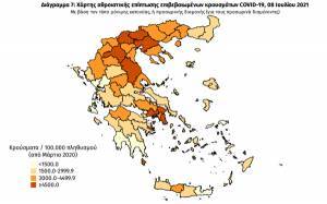 Διασπορά κρουσμάτων: Πάνω από τα μισά κρούσματα στην Αττική