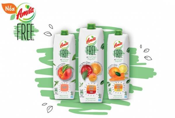 Amita Free: Νέα απολαυστική σειρά χυμών από την Coca-Cola 3Ε